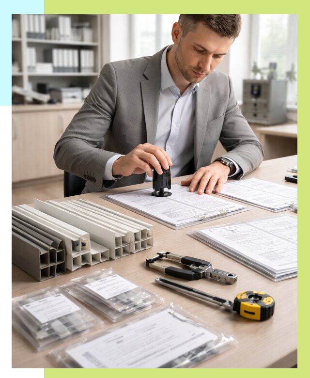 Сертификация ПВХ продукции в Кемерово от 8845 р., Алешин-Кмр