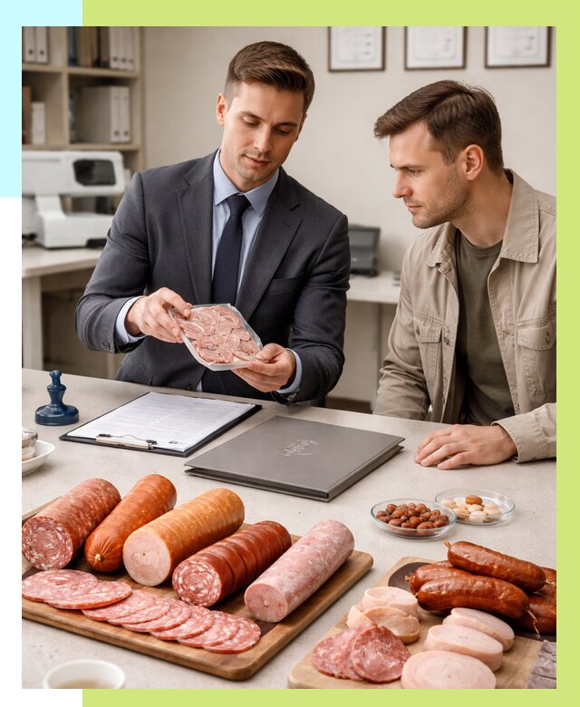 Сертификация колбасных изделий в Кемерово от 7805 р. | Алешин-Кмр