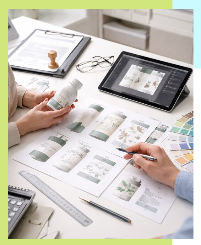 Профессиональная разработка дизайна и текста этикетки продукции в Кемерово